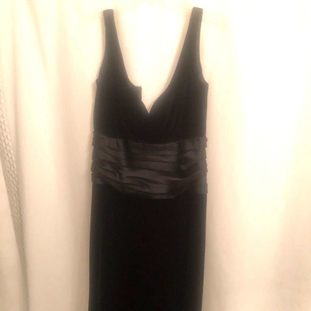 Tadashi Black Velvet Full length Formal Dress